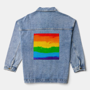 Rainbow Oil Paint LGBT Pride Denim Jacket – LGBTQ+