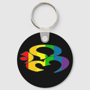 Rainbow OM Keychain