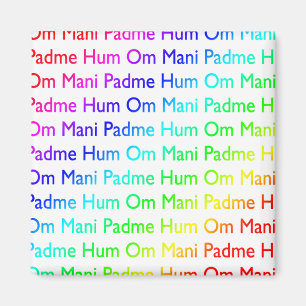 Rainbow Om Mani Padme Hum Magnet