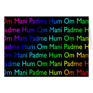 Rainbow Om Mani Padme Hum (on Black)