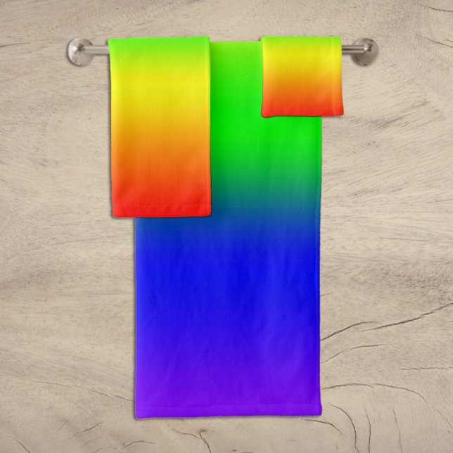 Rainbow Ombre Bath Towel Set (Creator Uploaded)