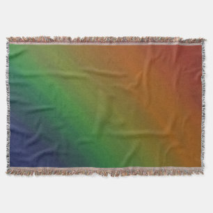 Rainbow Ombre   Bold Colourful Pride Flag Abstract Throw Blanket