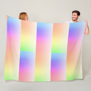 Rainbow Ombre Gradient on Any Colour Fleece Blanket