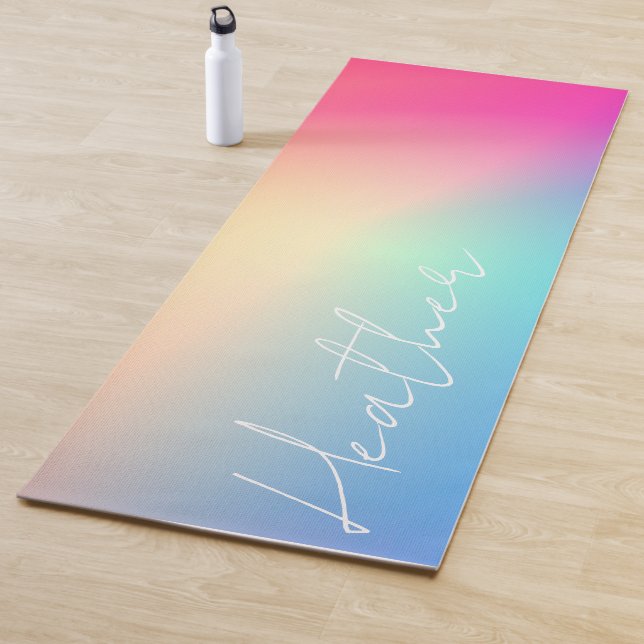 Rainbow Ombre Gradient  Yoga Mat (In Situ)