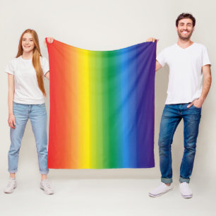 Rainbow Ombre LGBTQ Pride Colourful Fleece Blanket