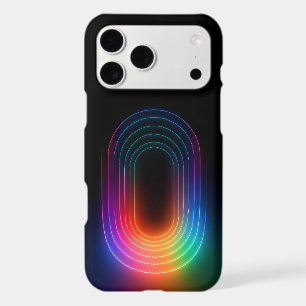 Rainbow Ombre Ovals - Digital Neon Lights