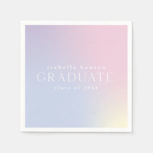 rainbow ombre trendy graduation napkins