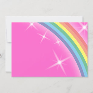 Rainbow on a pink sky background
