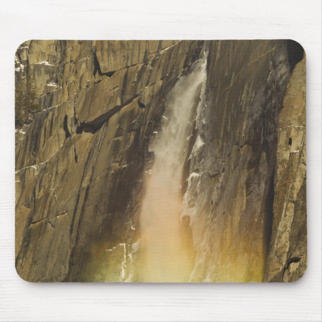 Rainbow on Upper Yosemite Falls in Yosemite Mouse Pad (Front)
