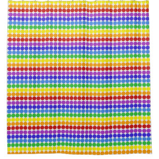 rainbow on white Mid century mod dots circles