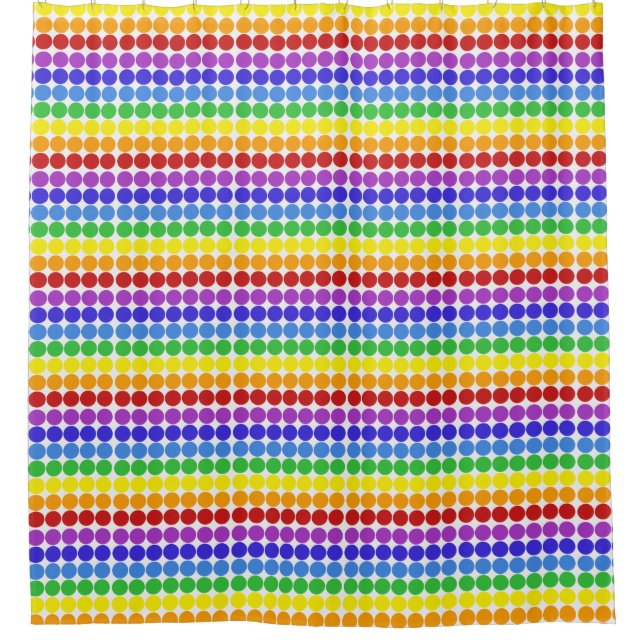 rainbow on white Mid century mod dots circles (Front)