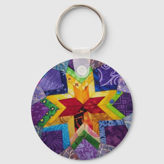 rainbow one folded star keychain (Front)
