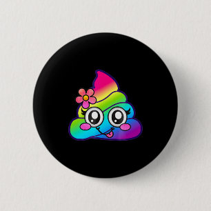 Rainbow Op Emoji Cute Unicorn O Flower Silly 2 Inch Round Button
