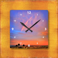 Rainbow orange blue sunset sky landscape photo