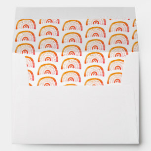 Rainbow orange boho envelope