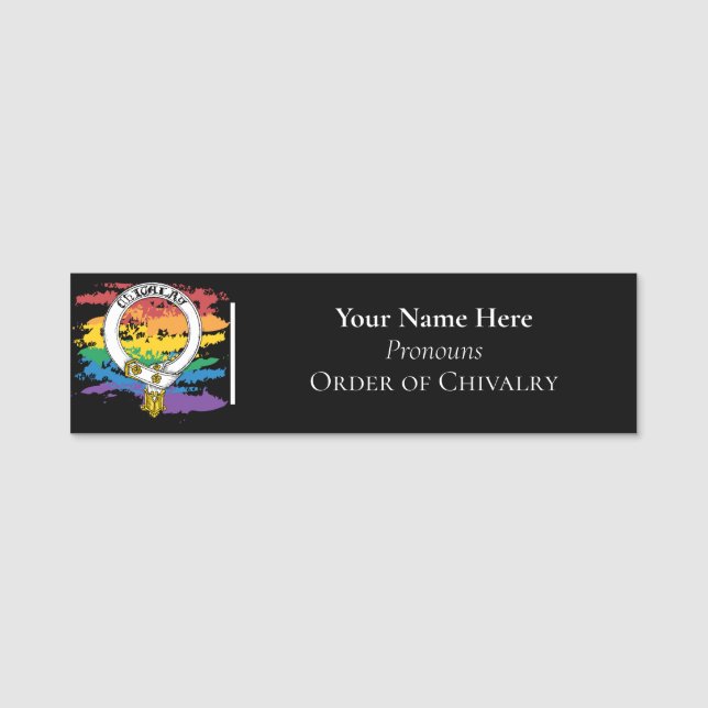 Rainbow Order of Chivalry Name Tag (Front)