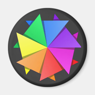 rainbow origami magnet