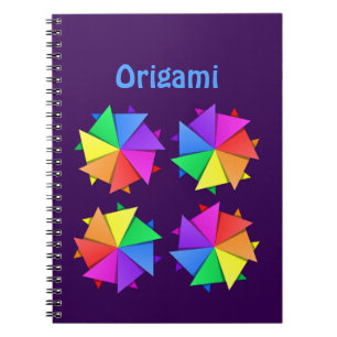 rainbow origami notebook
