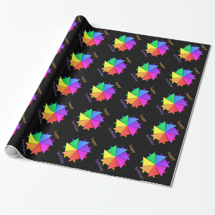 rainbow orogami wrapping paper