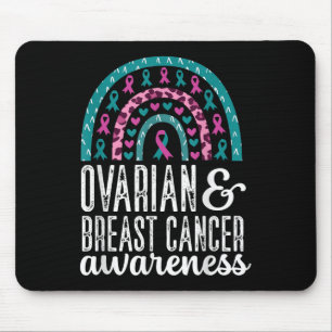 Rainbow Ovarian And Breast Cancer Awareness Pink T Mouse Pad