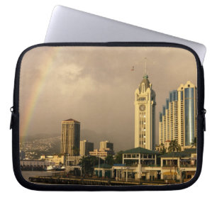 Rainbow over Honolulu, Hawaii, USA 2 Laptop Sleeve