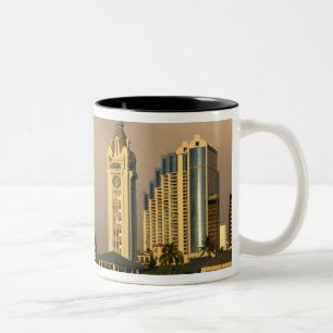 Rainbow over Honolulu, Hawaii, USA 2 Two-Tone Coffee Mug