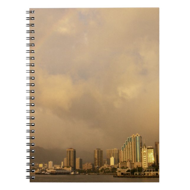 Rainbow over Honolulu, Hawaii, USA 3 Notebook (Front)
