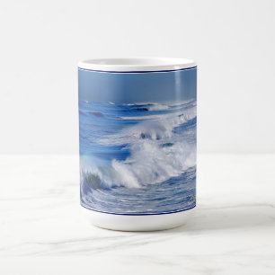 Rainbow over Ocean Waves Mug