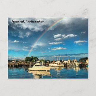 Rainbow Over Portsmouth Harbour, New Hampshire Postcard