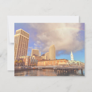 Rainbow over San Francisco Cityscape Postcard