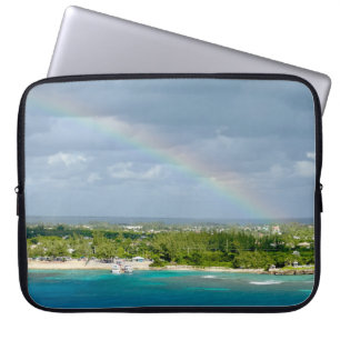 Rainbow Over the Beach Laptop Bag