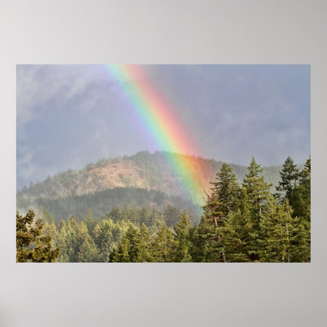 Rainbow Over the Mountains Poster (Front)