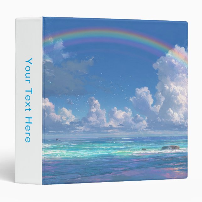 Rainbow over the ocean binder (Front/Spine)