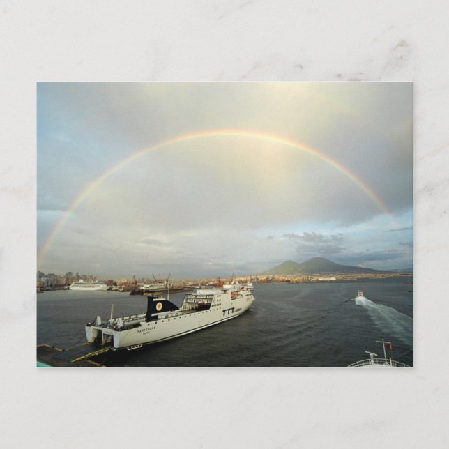 Rainbow over Vezuvius Postcard (Front)