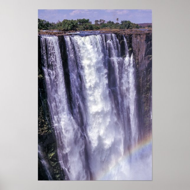 Rainbow over Victoria Falls - Zimbabwe, Africa Poster (Front)