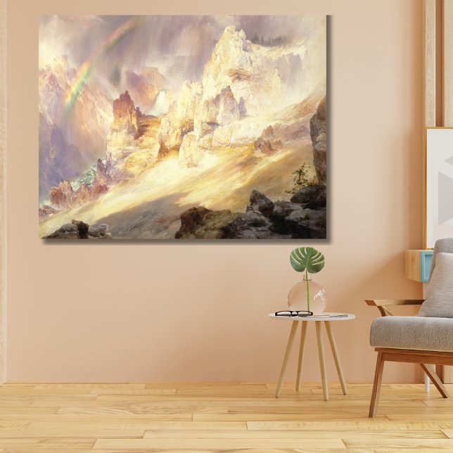 Rainbow Over Yellowstone, Moran 1900 Canvas Print (Creator Uploaded)