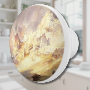Rainbow Over Yellowstone, Moran 1900 Ceramic Knob