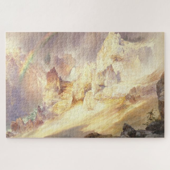 Rainbow Over Yellowstone, Moran 1900 Jigsaw Puzzle (Horizontal)