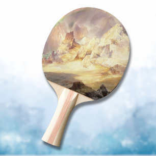 Rainbow Over Yellowstone, Moran 1900 Ping Pong Paddle