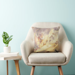 Rainbow Over Yellowstone, Moran 1900 Throw Pillow