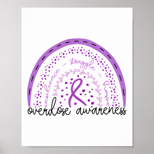 Rainbow Overdose Awareness 1  Poster (Front)