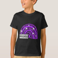 Rainbow Overdose Awareness Month Purple Ribbon