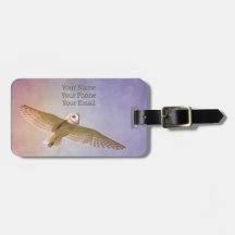 Rainbow Owl Luggage Tag