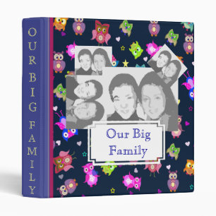 Rainbow owls big family with sample photos binder