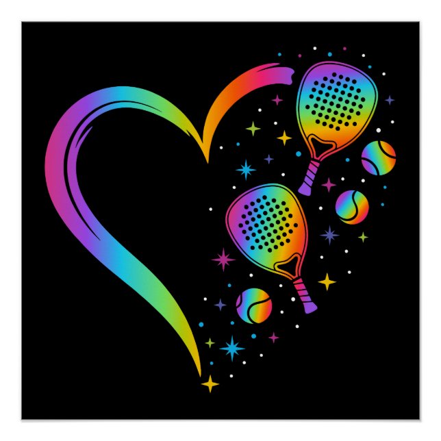Rainbow Padel Poster (Front)