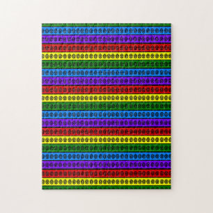 Rainbow Pagan Pentacles Jigsaw Puzzle