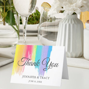 Rainbow Paint frappe le Carte de remerciements Mar