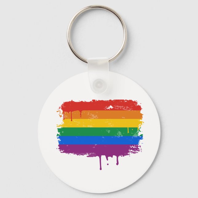 Rainbow Paint Keychain (Front)