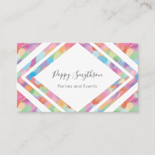 Rainbow Paint Pattern Modern Business Cards