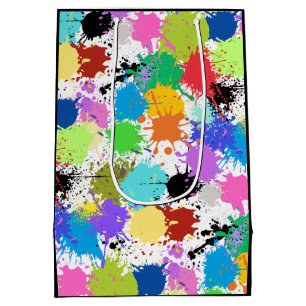 Rainbow Paint Splatter Artist Gift Bag